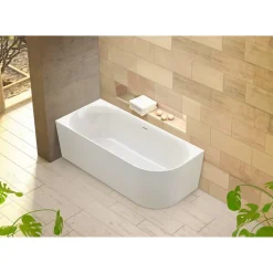Badewanne 'Mince Corner XS' rechts weiß 155 x 80 cm