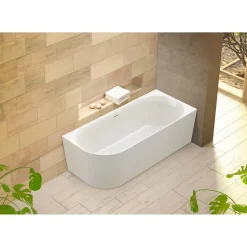Badewanne 'Mince Corner XS' links weiß 155 x 80 cm