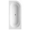 Badewanne 'Modena Corner' rechts 178 x 78 cm schwarz-weiß