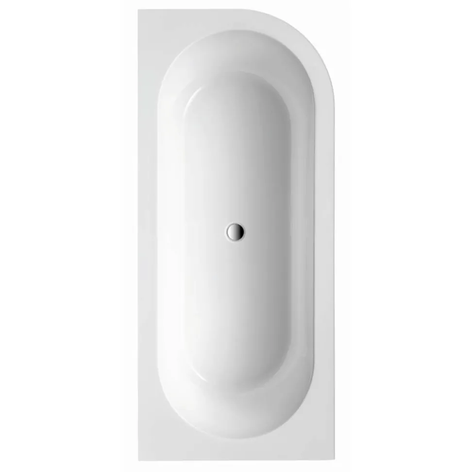 Badewanne 'Modena Corner' rechts 178 x 78 cm schwarz-weiß