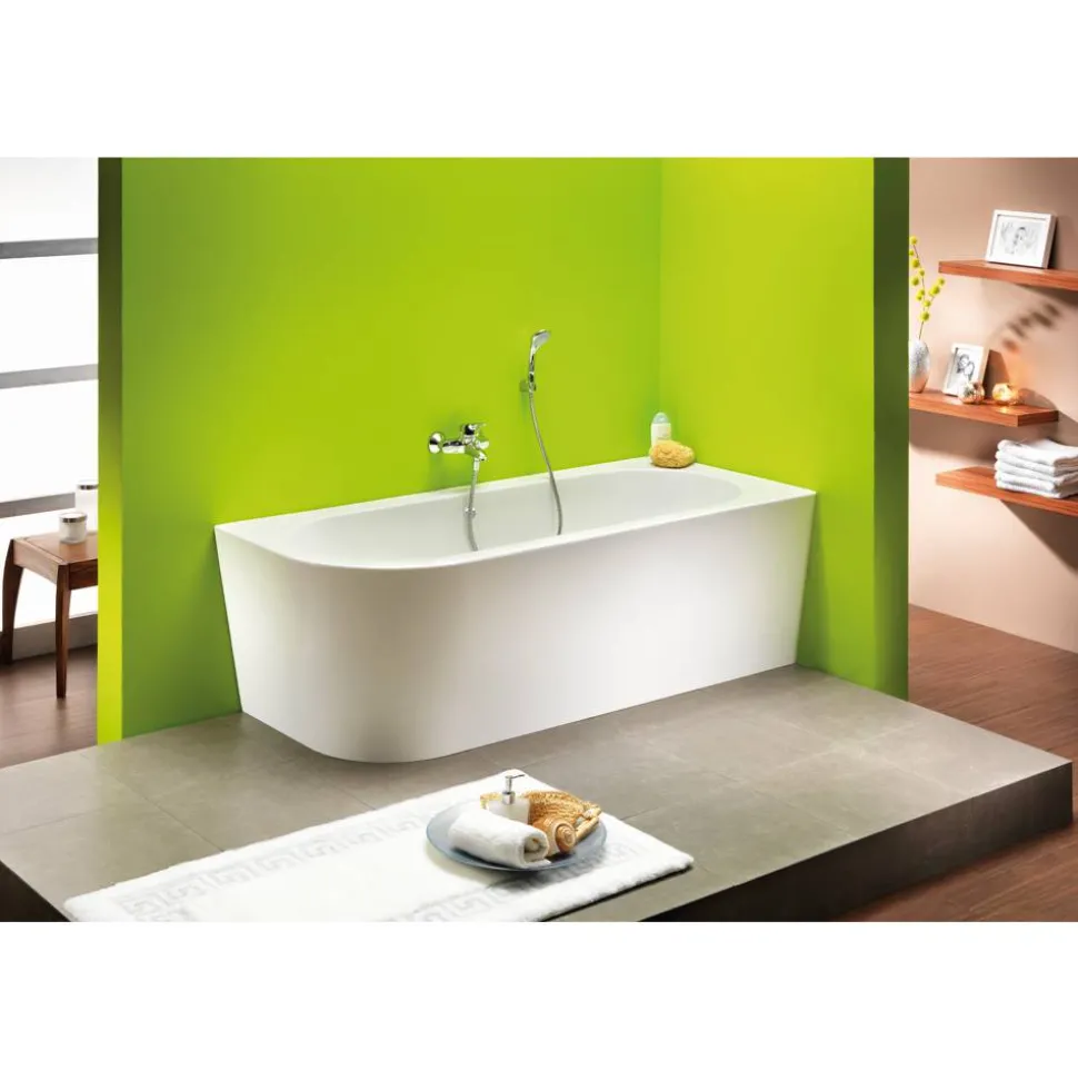 Badewanne 'Modena Corner' weiß 178 x 78 cm links