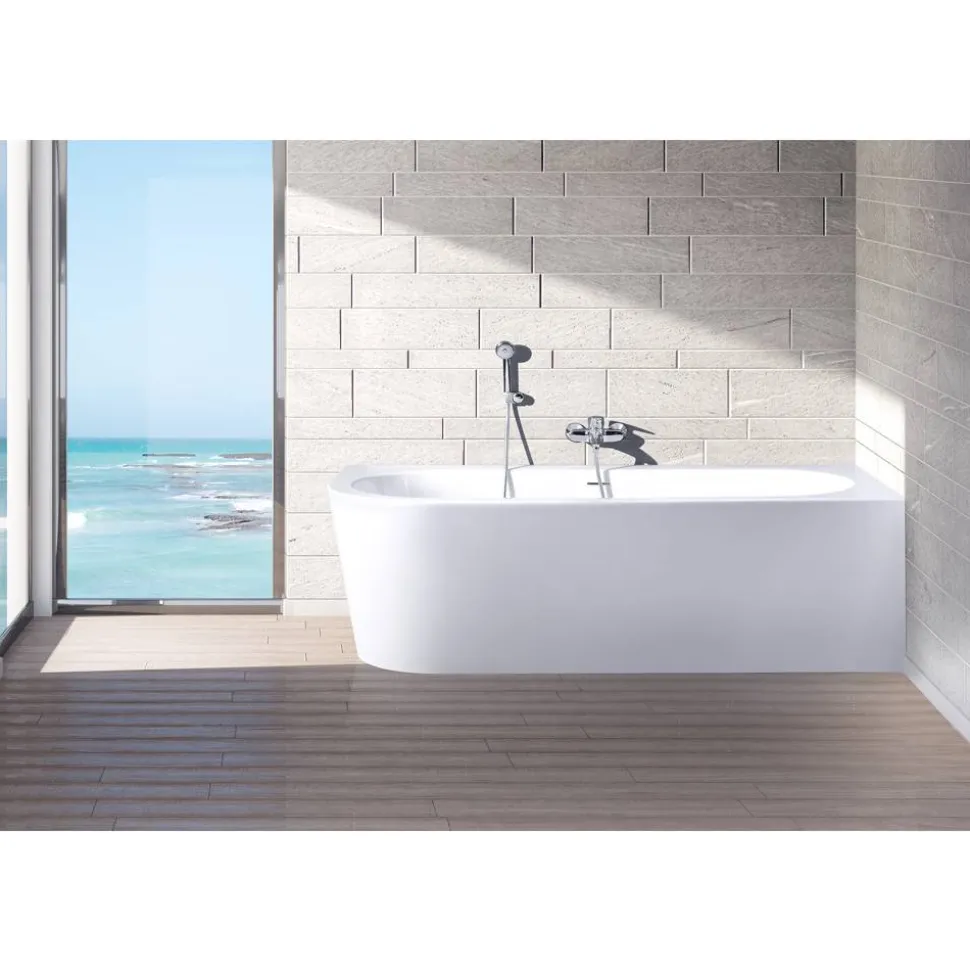 Badewanne 'Modena Corner' weiß 178 x 78 cm links