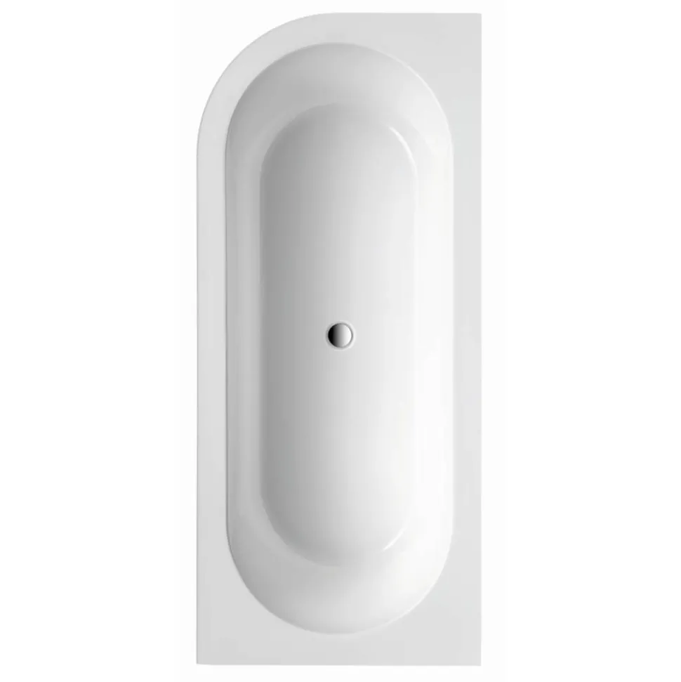 Badewanne 'Modena Corner' weiß 178 x 78 cm links