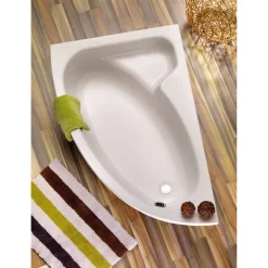 Badewanne 'Salinas Modell B' Sanitäracryl weiß 1500 x 970/395 mm