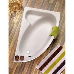 Badewanne 'Salinas Modell A' Sanitäracryl weiß 1500 x 970/395 mm