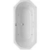 Badewanne 'Sicilia' mit Whirlpoolsystem weiß 170 x 75 cm