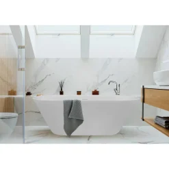 Badewanne 'Eko' freistehend weiß 150 x 75 cm