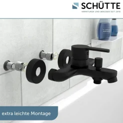 Badewannenarmatur 'Denver' matt schwarz