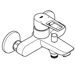 Badewannenarmatur 'Start Loop' chromfarben 15 x 12,1 x 16,8 cm
