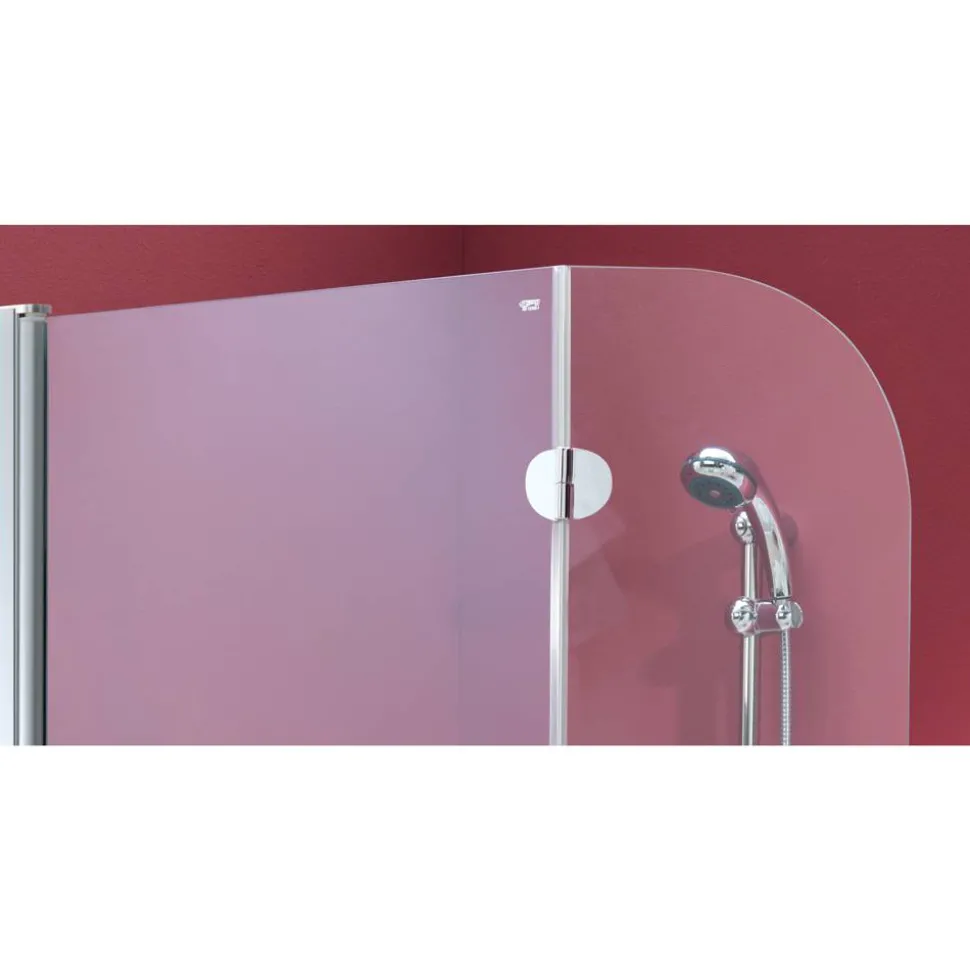Badewannenaufsatz chromfarben 140 x 80 cm 2-teilig