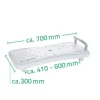 Badewannenbrett mit Haltegriff 'Comfort' weiß, 70 x 31 cm, bis 150 kg