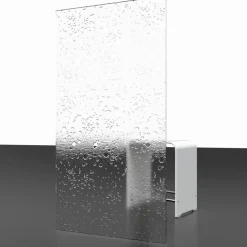 Badewannenfaltwand 2 x 3-teilig 'Komfort' Kunstglas, Alpinweiß 2 x 104 x 140 cm