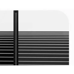 Badewannenfaltwand Glas schwarz 2-teilig 100 x 140 cm