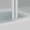 Badewannenfaltwand Glas weiß 2-teilig 100 x 140 cm