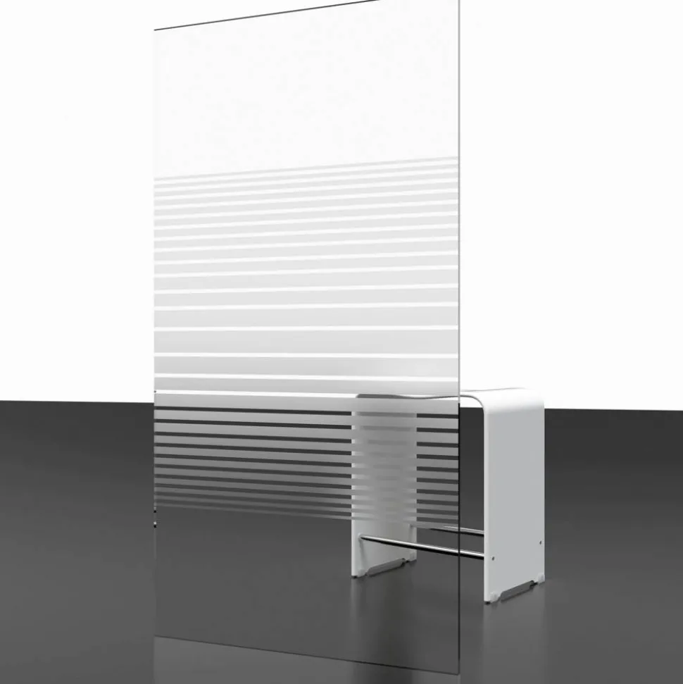 Badewannenfaltwand 'Komfort' vollgerahmt, gestreift, 70-118 x 140 cm, 2-teilig