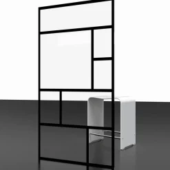 Badewannenfaltwand 'Komfort' 1-teilig, mattschwarz 80 x 140 cm