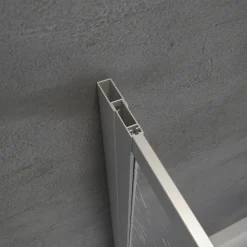 Badewannenfaltwand mit Seitenwand vollgerahmt 71 x 129 x 140 cm