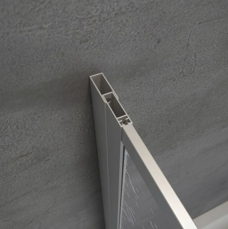 Badewannenfaltwand mit Seitenwand vollgerahmt 71 x 129 x 140 cm