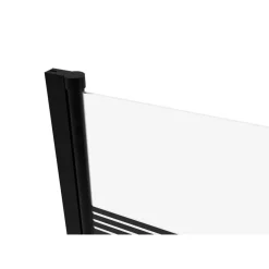 Badewannenfaltwand schwarz 1-teilig 75 x 140 cm