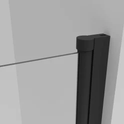 Badewannenfaltwand schwarz 1-teilig 75 x 140 cm
