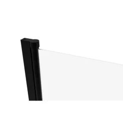 Badewannenfaltwand schwarz 1-teilig 75 x 140 cm