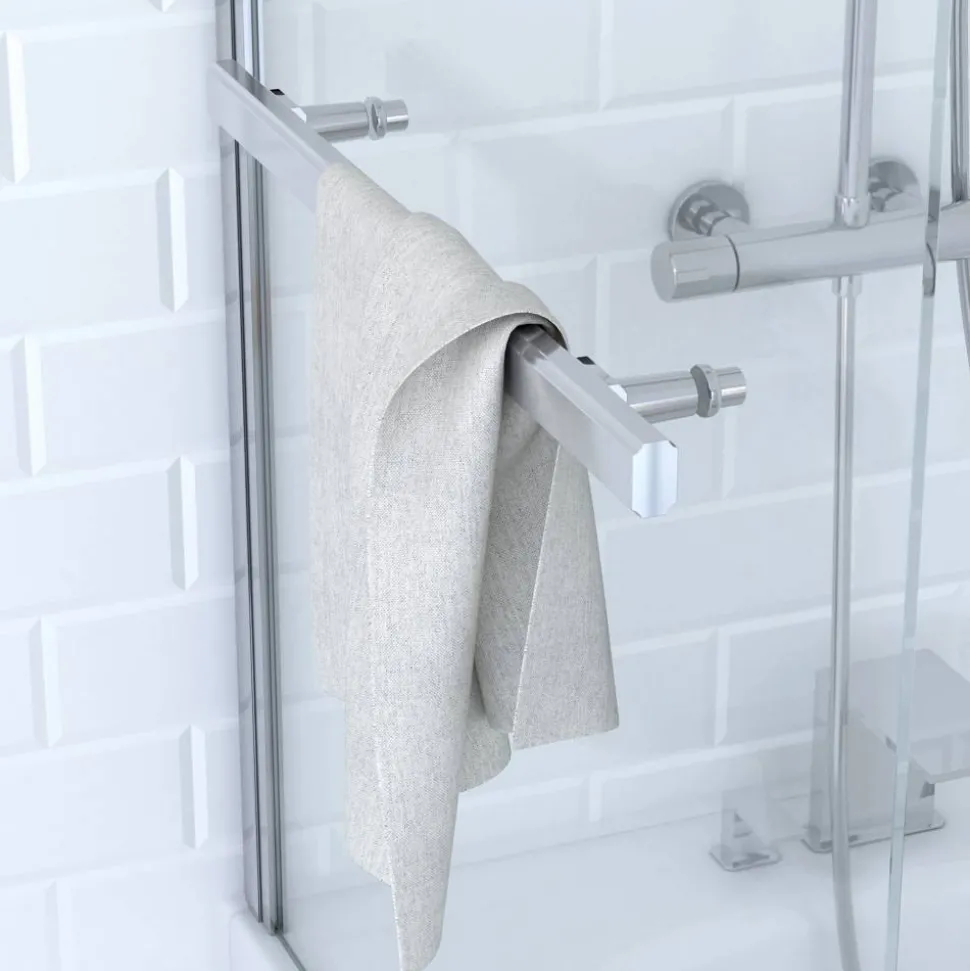 Badewannenfaltwand silbern 1-teilig 85 x 150 cm