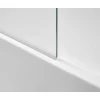 Badewannenfaltwand teilgerahmt, aluminiumfarben, 75 x 140 cm, 1-teilig