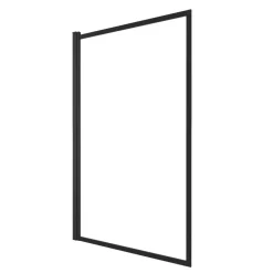 Badewannenfaltwand vollgerahmt schwarz 75 x 130 cm