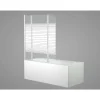 Badewannenfaltwand weiß 3-teilig 125 x 140 cm