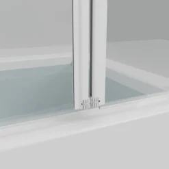 Badewannenfaltwand weiß 3-teilig 125 x 140 cm