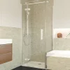 Badewannenseitenwand 'Avanta' für Drehtür, teilgerahmt, Chromoptik, 90 x 175 cm