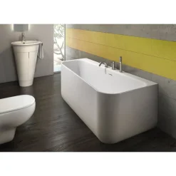 Badewannen-Set 'Pino' links Sanitäracryl weiß 1550 x 750 mm