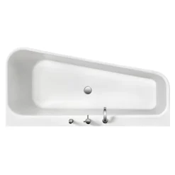 Badewannen-Set 'Pino' links Sanitäracryl weiß 1550 x 750 mm