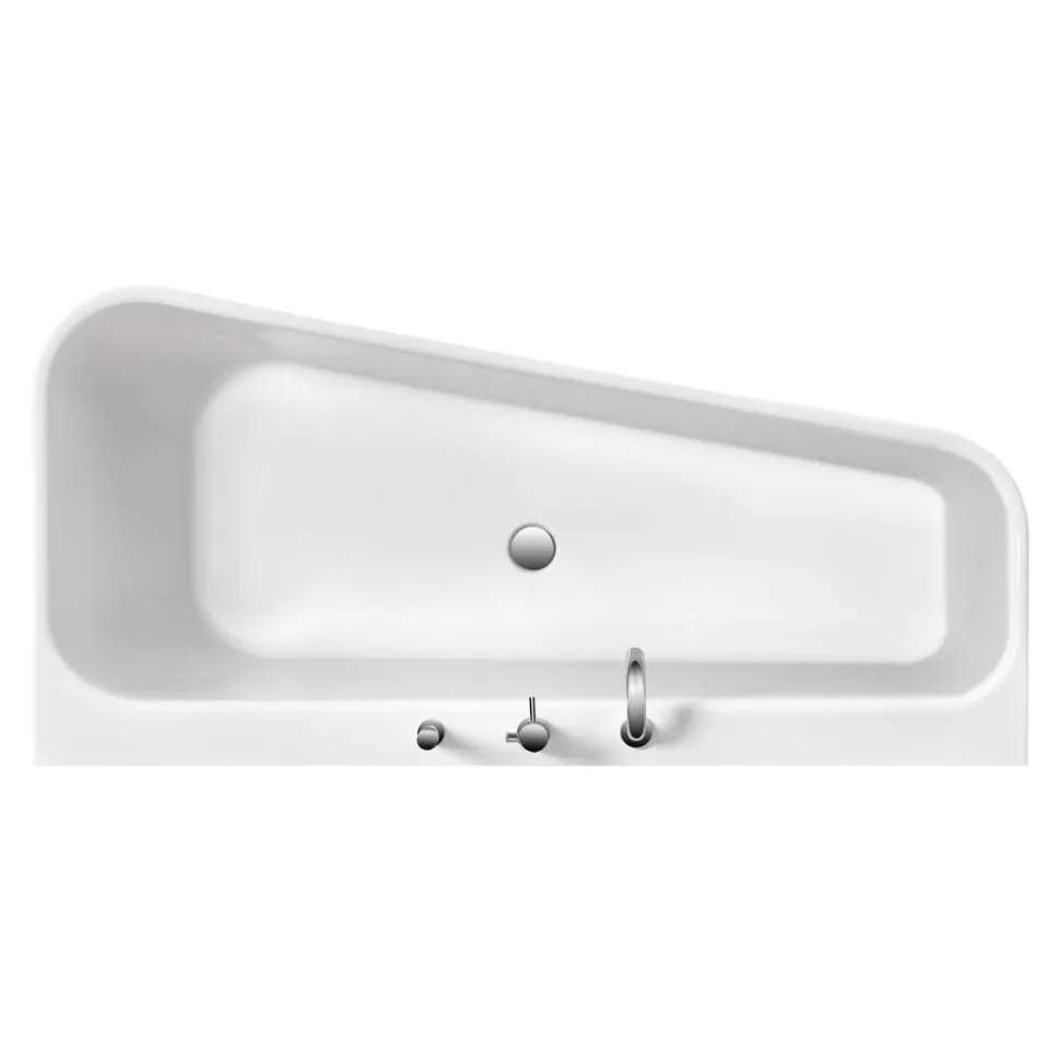 Badewannen-Set 'Pino' links Sanitäracryl weiß 1550 x 750 mm
