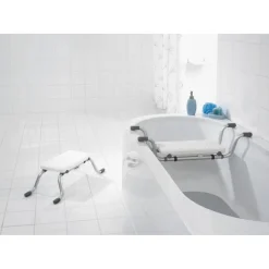 Badewannen-Sitz weiß 73 - 83 x 31 x 21 cm