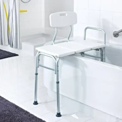 Badewannen-Transferbank 'Sam' weiß höhenverstellbar von 53 – 63 cm, bis 150 kg