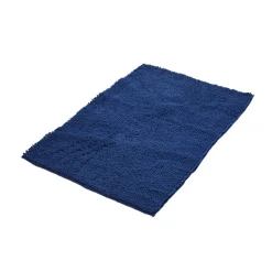 Badezimmerteppich 'Soft' dunkelblau 65 x 45 cm