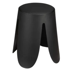 Badhocker 'Comiso' Kunststoff schwarz matt Ø 44 x 46 cm