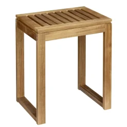 Badhocker 'Fondi' Akazienholz braun 40 x 46 x 30 cm