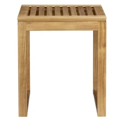 Badhocker 'Fondi' Akazienholz braun 40 x 46 x 30 cm