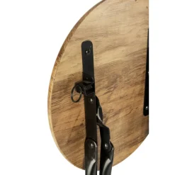 Badhocker 'Forio' braun/schwarz Ø 30 x 46 cm, zusammenklappbar