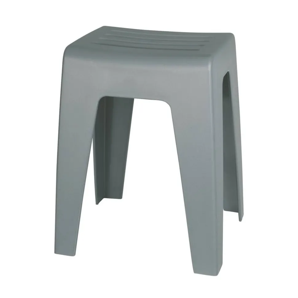 Badhocker 'Kumba' 120kg grau 32 x 38 x 47 cm