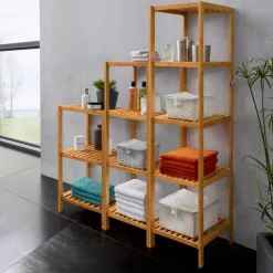 Badregal braun 34 x 140 x 33 cm