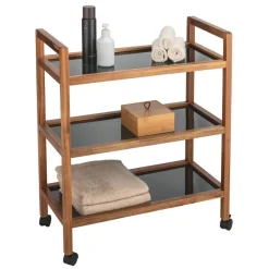 Badregal 'Fondi' Akazienholz braun 65 x 76,5 x 31 cm