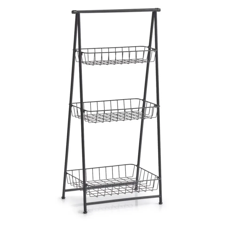 Badregal schwarz 43 x 90 x 3 cm