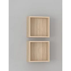 Badregal 'Sven' braun 2-teilig 30 x 30 x 14,5 cm