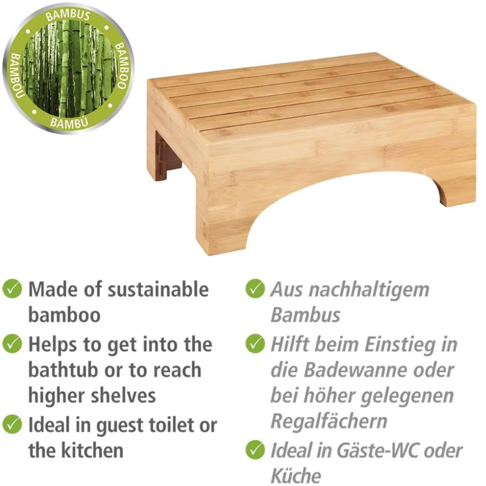 Badschemel 'Bambusa' Bambus 40 x 30 x 15 cm