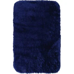Badteppich 'Chic' Microfaser dunkelblau 60 x 90 cm