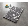 Badteppich 'Marmor' Microfaser grau 60 x 90 cm