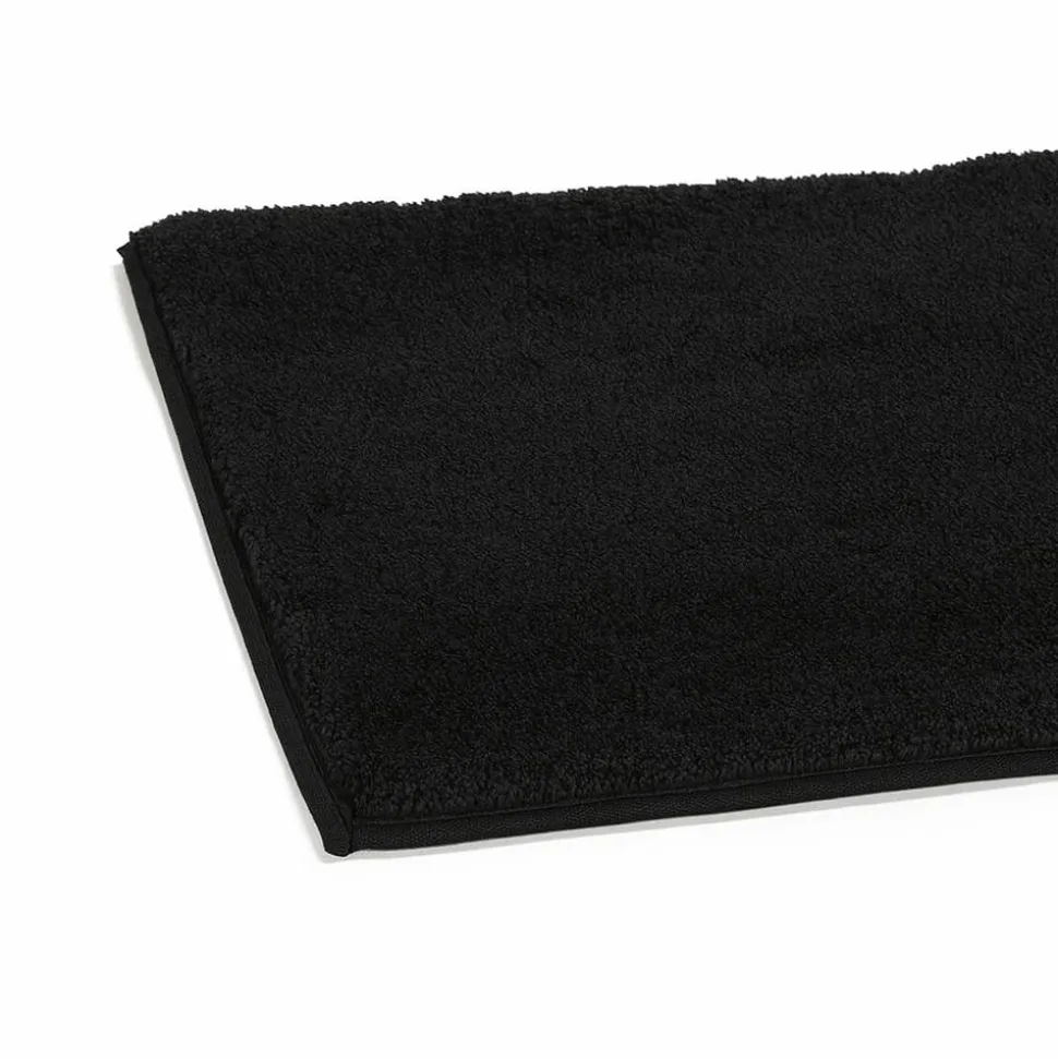 Badteppich schwarz 80 x 50 cm